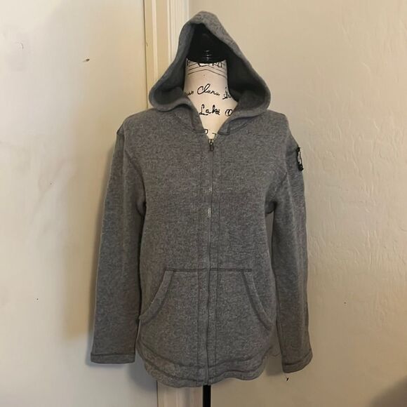 Moschino Gray Wool Blend Zipper Closure Hoodie - Picture 1 of 10